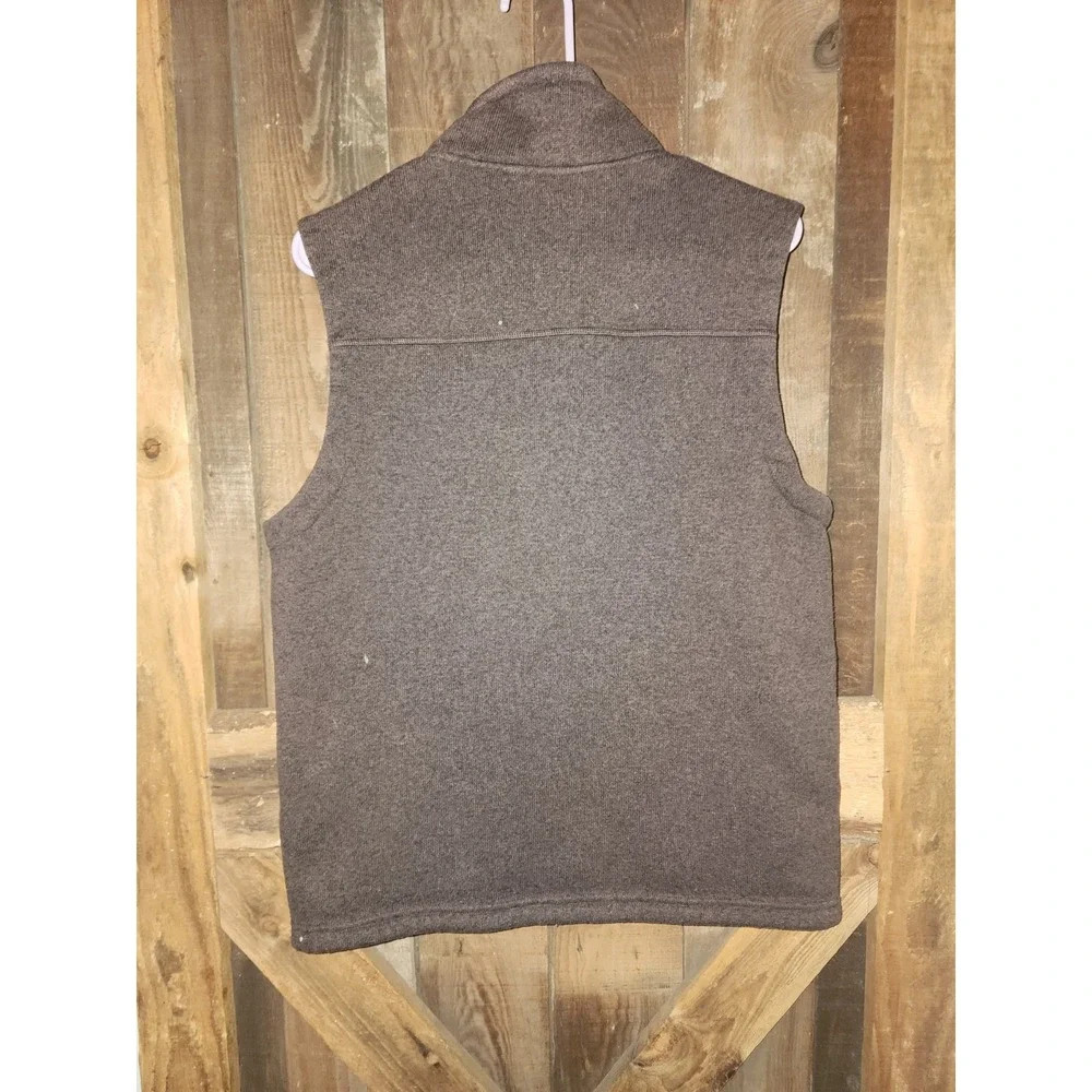 The North Face Men's Chocolate Brown Full Zip Vest Stand-Up Collar M Outdoor